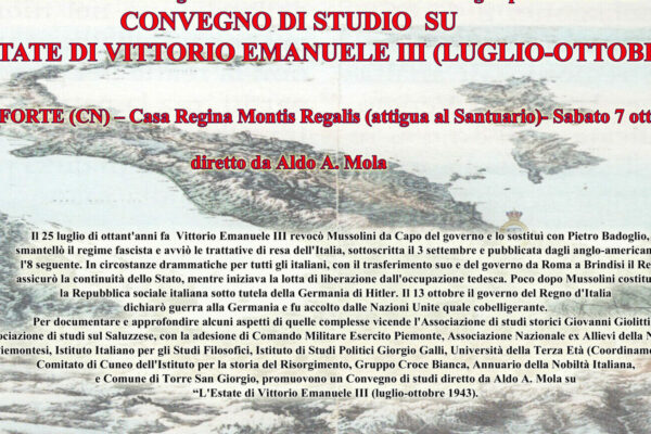 Estate del 1943, all’origine dei nostri guai. Convegno di studi a Vicoforte